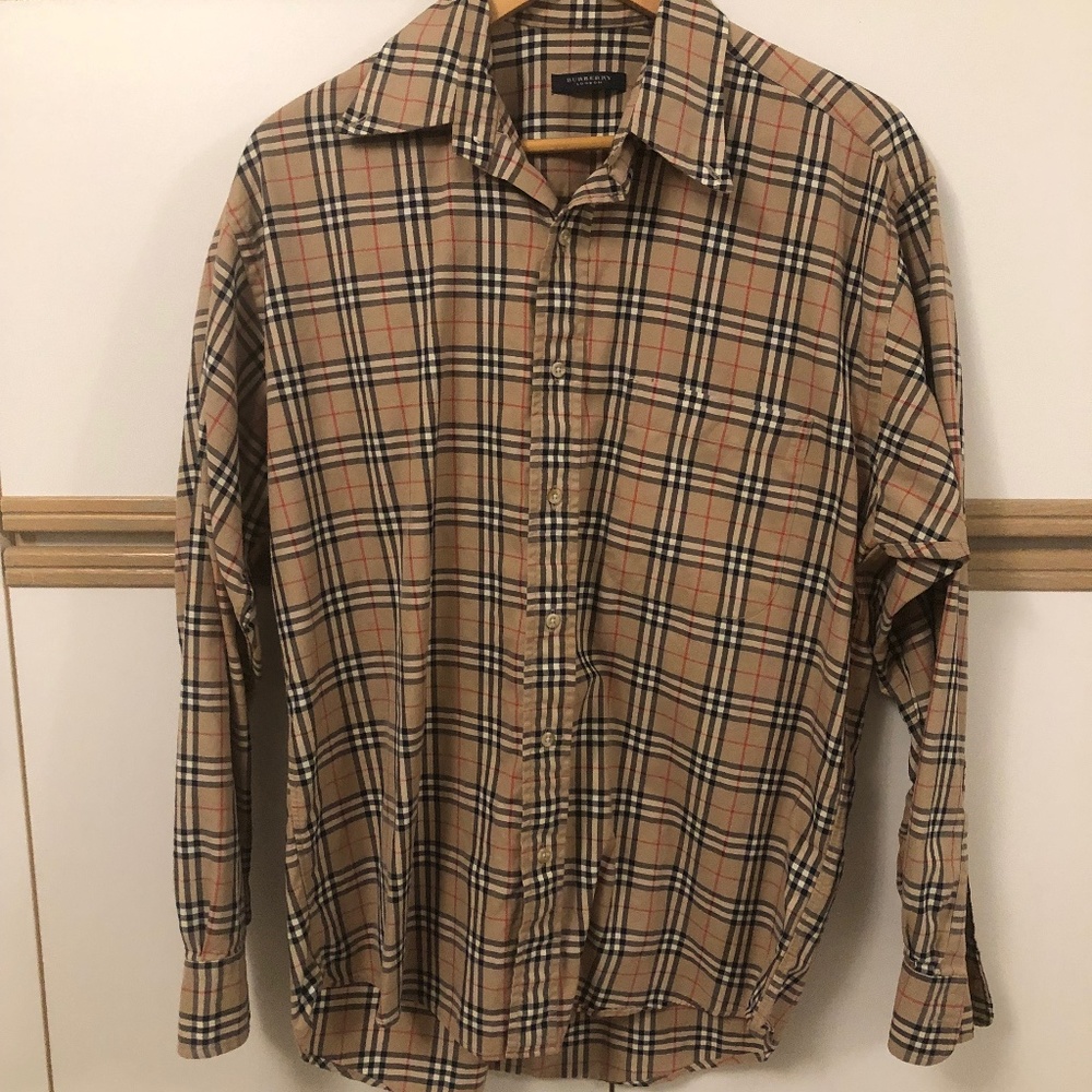 Burberry nova check cotton long sleeve shirt